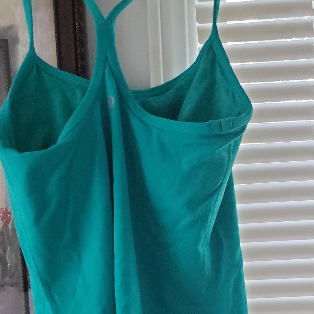 Bright blue power y tank top
